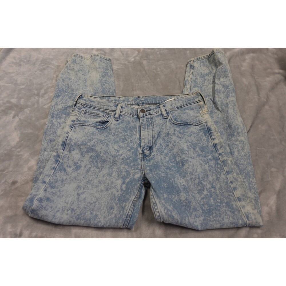 Levi's 456B Men's 32X32 Acid Wash Stone Bleached‎ Blue Red Tab Denim Jeans